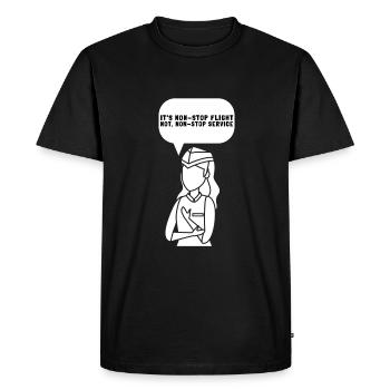 Flight Attendant Steward Stewardess Air Hostess - Men's Premium Organic T-Shirt - black - Front - Nico (187cm)