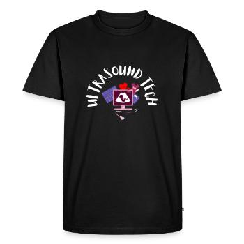 Échographiste Échographie Échographie Échographie - T-shirt Premium bio Homme - noir - Devant - Nico (187cm)