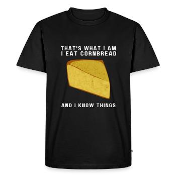 Pain de maïs Cuisson Muffins de semoule de maïs Pain - T-shirt Premium bio Homme - noir - Devant - Nico (187cm)