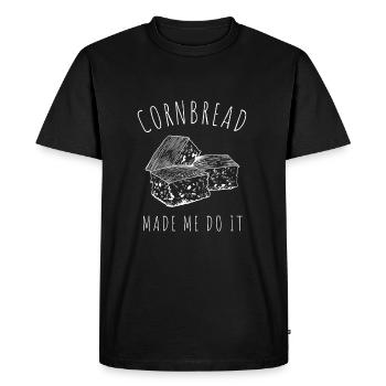 Pain de maïs Cuisson Muffins de semoule de maïs Pain - T-shirt Premium bio Homme - noir - Devant - Nico (187cm)