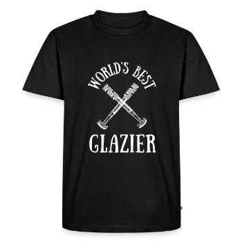 Glazier Glass Fitter And Glass Setter Window - Men's Premium Organic T-Shirt - black - Front - Nico (187cm)