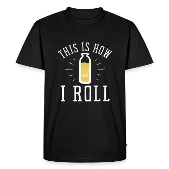 Almond Milk Dairy Free Vegan Milk Plant Based - Men's Premium Organic T-Shirt - black - Front - Nico (187cm)