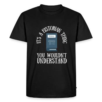 Research Historian Museum Curator And Archivist - Men's Premium Organic T-Shirt - black - Front - Nico (187cm)