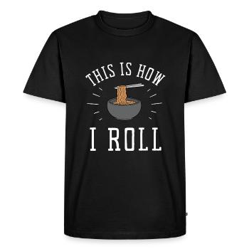 Udon Japanese Noodles Ramen Asian Noodle Box - Men's Premium Organic T-Shirt - black - Front - Nico (187cm)