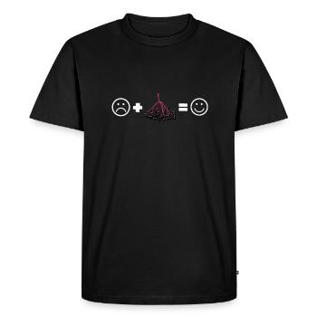 Elderberry Syrup Drink Flu Sambucus Homeopath - Men's Premium Organic T-Shirt - black - Front - Nico (187cm)