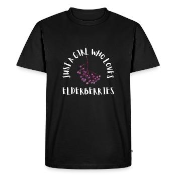 Elderberry Syrup Drink Flu Sambucus Homeopath - Men's Premium Organic T-Shirt - black - Front - Nico (187cm)