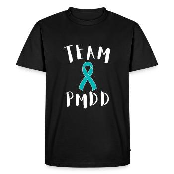 PMDD Sensibilisation Syndrome prémenstruel menstruel - T-shirt Premium bio Homme - noir - Devant - Nico (187cm)
