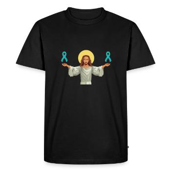 PMDD Sensibilisation Syndrome prémenstruel menstruel - T-shirt Premium bio Homme - noir - Devant - Nico (187cm)