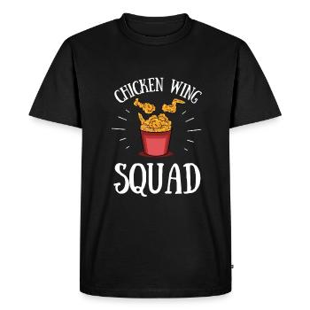Ailes de poulet Poulet frit et pépites de poulet - T-shirt Premium bio Homme - noir - Devant - Nico (187cm)