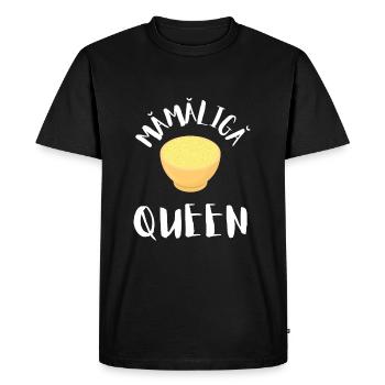 Mamaliga Bouillie moldave roumaine Polenta - T-shirt Premium bio Homme - noir - Devant - Nico (187cm)