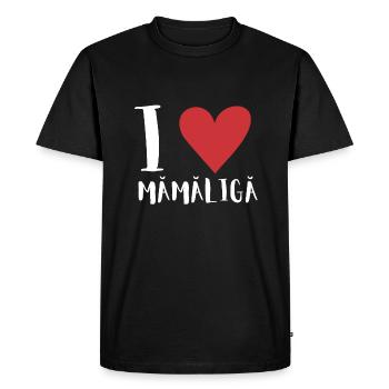 Mamaliga Bouillie moldave roumaine Polenta - T-shirt Premium bio Homme - noir - Devant - Nico (187cm)