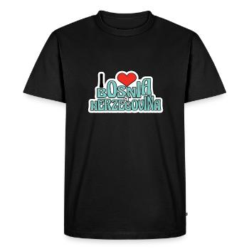 Bosnie Burek Bosnie-Herzégovine patriotique - T-shirt Premium bio Homme - noir - Devant - Nico (187cm)