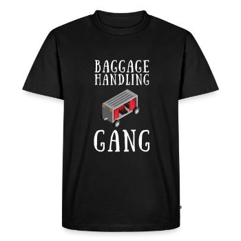 Baggage Handler Airfield Airport Worker - Men's Premium Organic T-Shirt - black - Front - Nico (187cm)