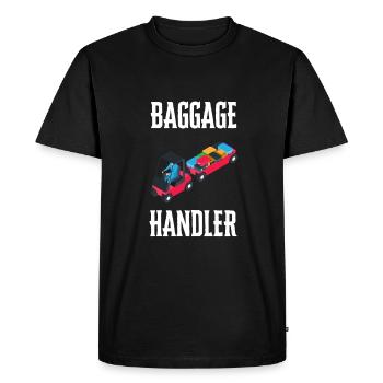 Baggage Handler Airfield Airport Worker - Men's Premium Organic T-Shirt - black - Front - Nico (187cm)