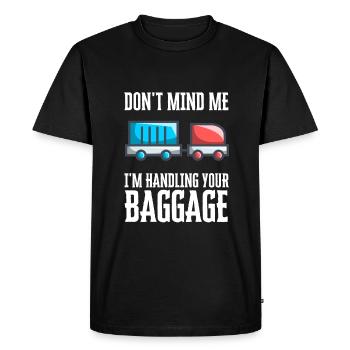 Baggage Handler Airfield Airport Worker - Men's Premium Organic T-Shirt - black - Front - Nico (187cm)