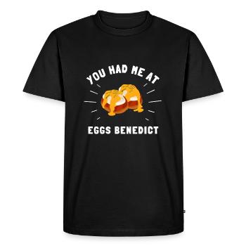 Eggs Benedicts Omelete Breakfast Brunch - Men's Premium Organic T-Shirt - black - Front - Nico (187cm)