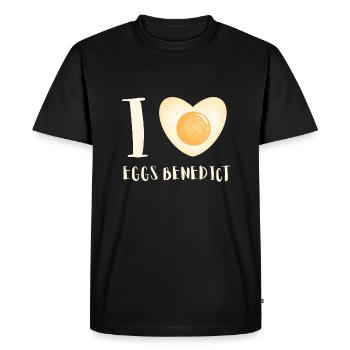 Eggs Benedicts Omelete Breakfast Brunch - Men's Premium Organic T-Shirt - black - Front - Nico (187cm)