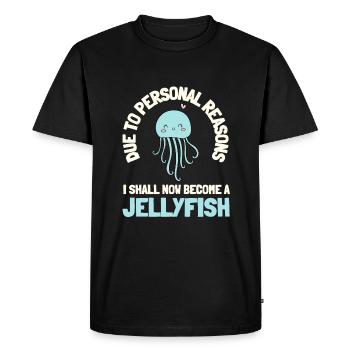 Jelly Fish Medusozoa Marine Biologist Ocean - Men's Premium Organic T-Shirt - black - Front - Nico (187cm)