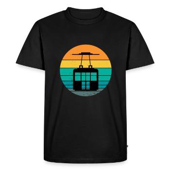 Téléphérique Tramway Téléphérique Télécabine - T-shirt Premium bio Homme - noir - Devant - Nico (187cm)