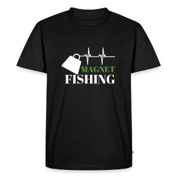 Aimant de pêche Aimant Fisher Pêcheur - T-shirt Premium bio Homme - noir - Devant - Nico (187cm)