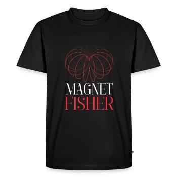 Aimant de pêche Aimant Fisher Pêcheur - T-shirt Premium bio Homme - noir - Devant - Nico (187cm)
