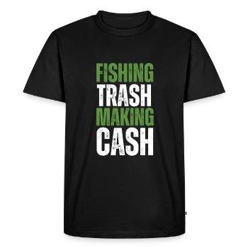 Aimant de pêche Aimant Fisher Pêcheur - T-shirt Premium bio Homme - noir - Devant - Nico (187cm)