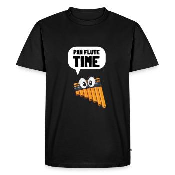 Pan Pipe Instrument Pérou Flûte de Pan en bois - T-shirt Premium bio Homme - noir - Devant - Nico (187cm)