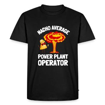 Thème génie nucléaire de la fission de l’uranium - T-shirt Premium bio Homme - noir - Devant - Nico (187cm)
