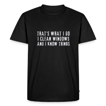 Window Cleaner Services Car Window Cleaning Window - Men's Premium Organic T-Shirt - black - Front - Nico (187cm)