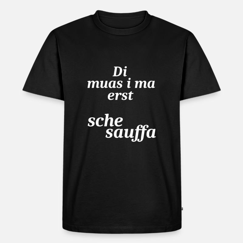 bayerisch schön durch bier - Männer Premium Bio T-Shirt - Schwarz