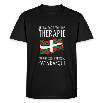 Euskal Presoak Euskal Herria Pays Basque - T-shirt Premium bio Homme - noir - Devant - Nico (187cm)