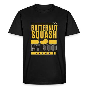 Fresh Farmers Market, Organic Butternut Squash My - Men's Premium Organic T-Shirt - black - Front - Nico (187cm)