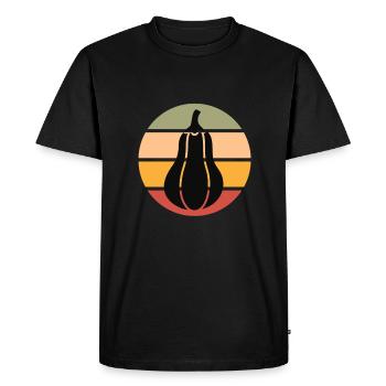 Marché des producteurs frais, Courge musquée biologique My - T-shirt Premium bio Homme - noir - Devant - Nico (187cm)