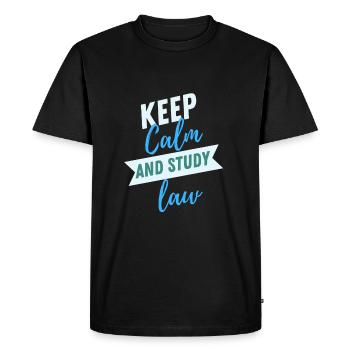 Étudiant en droit diplômé, Doctorat en droit - T-shirt Premium bio Homme - noir - Devant - Nico (187cm)