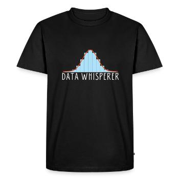 Data Scientist statisticien de la distribution normale - T-shirt Premium bio Homme - noir - Devant - Nico (187cm)