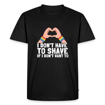 Féministe Anti Rasage Corps Velu - T-shirt Premium bio Homme - noir - Devant - Nico (187cm)