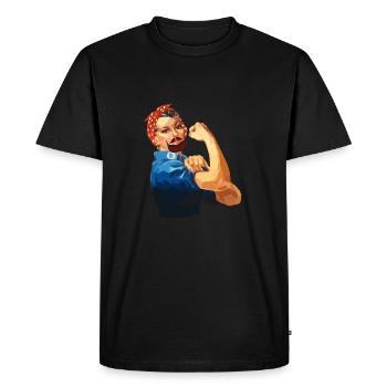 Féministe Anti Rasage Corps Velu - T-shirt Premium bio Homme - noir - Devant - Nico (187cm)
