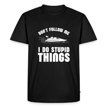 Courses de drag-boat et de hors-bord - T-shirt Premium bio Homme - noir - Devant - Nico (187cm)