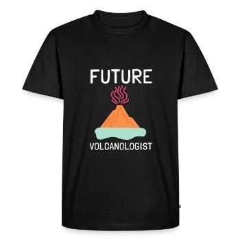 Volcanologists Geologist Magma Volcano - Men's Premium Organic T-Shirt - black - Front - Nico (187cm)