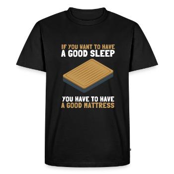 Meilleur docteur en matelas de lit vendeur - T-shirt Premium bio Homme - noir - Devant - Nico (187cm)
