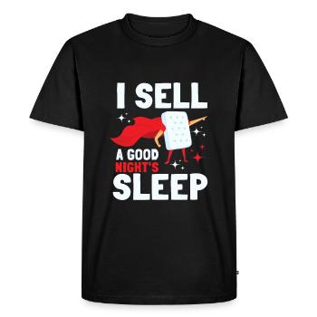 Meilleur vendeur de matelas de lit Docteur - T-shirt Premium bio Homme - noir - Devant - Nico (187cm)