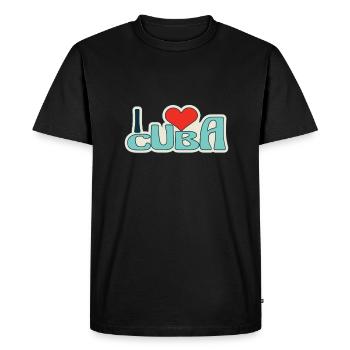 Latino cubain Cuba Baseball - T-shirt Premium bio Homme - noir - Devant - Nico (187cm)