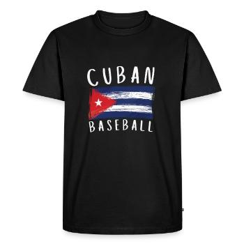 Latino cubain Cuba Baseball - T-shirt Premium bio Homme - noir - Devant - Nico (187cm)
