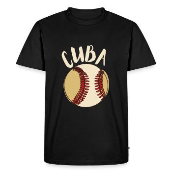 Latino Cubain Cuba Baseball - T-shirt Premium bio Homme - noir - Devant - Nico (187cm)