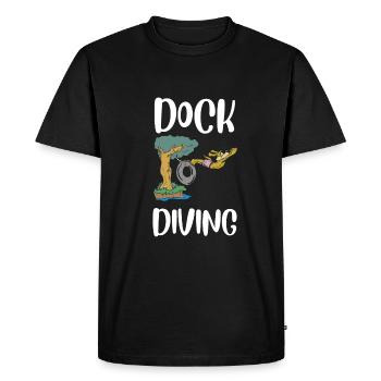 Dock Diving Canine Water Sport Dog Dock Jumping - Men's Premium Organic T-Shirt - black - Front - Nico (187cm)