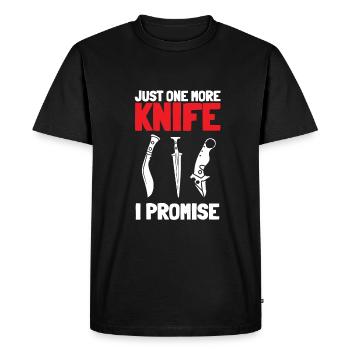 Hunting Knife Collector Flipping Knife, - Men's Premium Organic T-Shirt - black - Front - Nico (187cm)