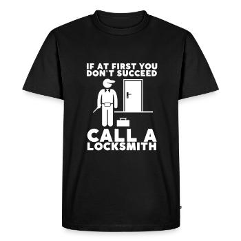 Lockpick Lockpicking Professional Locksmith - Men's Premium Organic T-Shirt - black - Front - Nico (187cm)