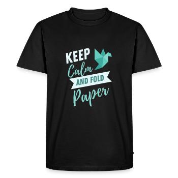Artisanat de pliage de papier japonais Origami Master - T-shirt Premium bio Homme - noir - Devant - Nico (187cm)