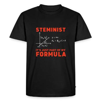 Female Stem Scientist Technology Student, - Men's Premium Organic T-Shirt - black - Front - Nico (187cm)