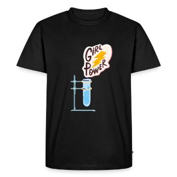 Female Stem Scientist Technology Student, - Men's Premium Organic T-Shirt - black - Front - Nico (187cm)